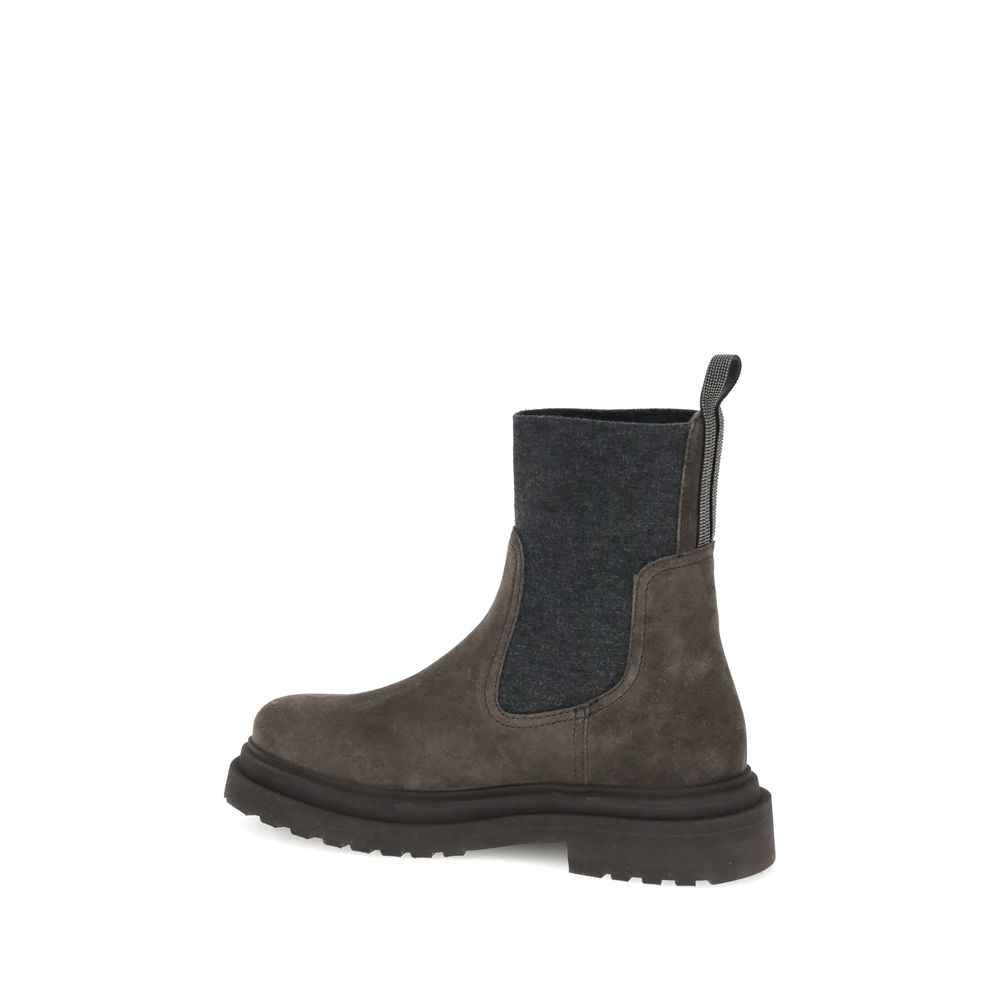 Brunello Cucinelli Suede Ankle Boots