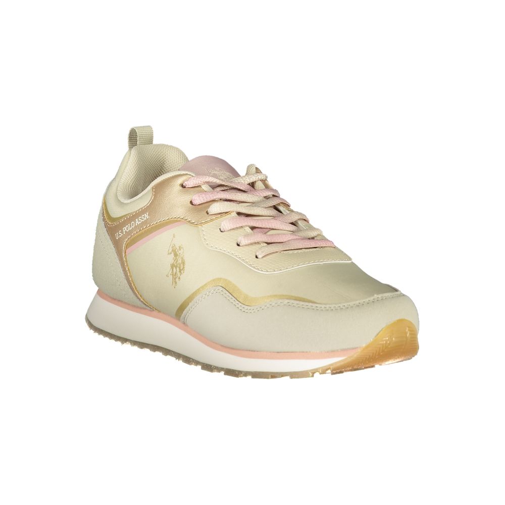 U.S. POLO ASSN. Beige Polyester Sneaker by U.S. POLO ASSN.