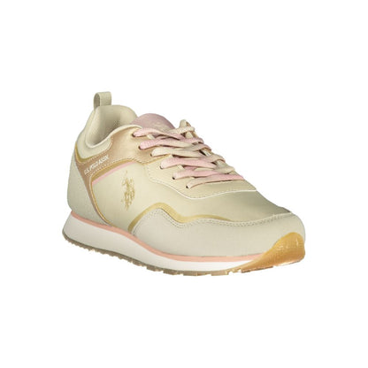 U.S. POLO ASSN. Beige Polyester Sneaker by U.S. POLO ASSN.