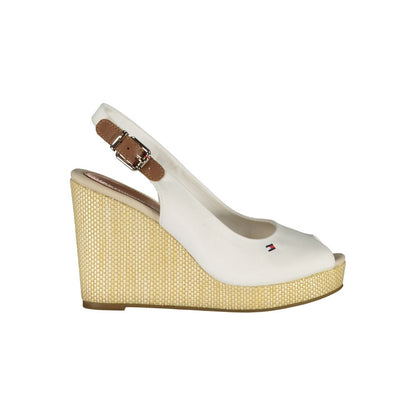 Tommy Hilfiger White Cotton Sandal by Tommy Hilfiger