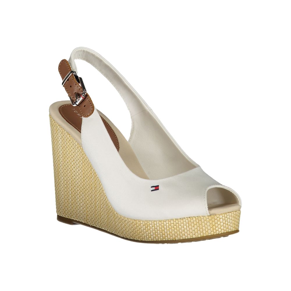 Tommy Hilfiger White Cotton Sandal by Tommy Hilfiger