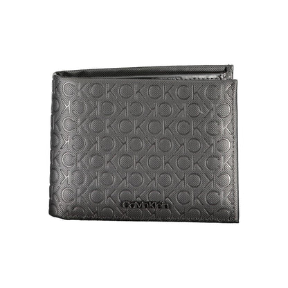 Portefeuille en cuir noir Calvin Klein