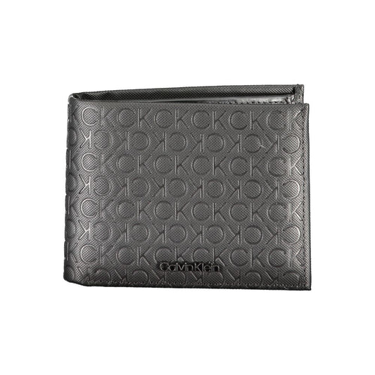 Portefeuille en cuir noir Calvin Klein