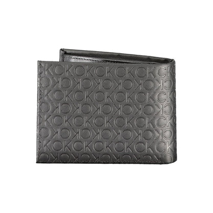 Portefeuille en cuir noir Calvin Klein
