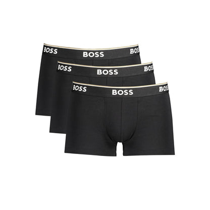 Lot de boxers en coton noir Hugo Boss pour homme