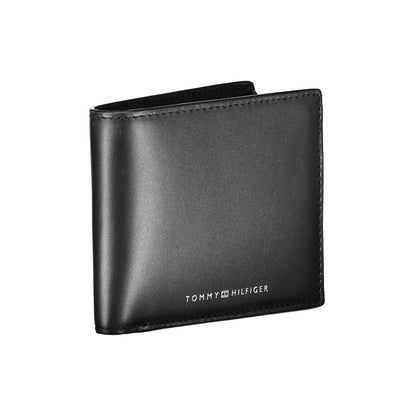 Portefeuille Tommy Hilfiger en cuir noir élégant pour l'homme moderne