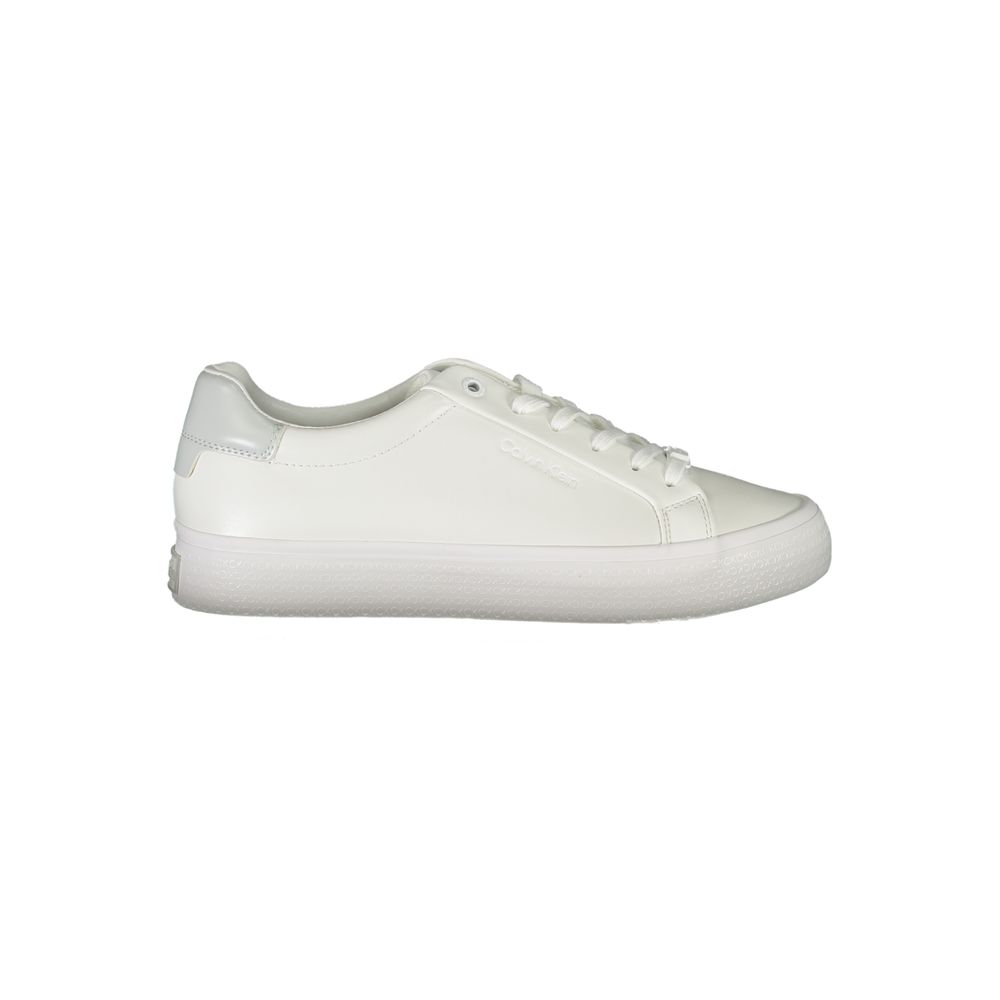 Calvin Klein Elegant White Sneakers with Contrast Detailing by Calvin Klein