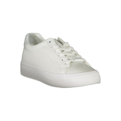 Calvin Klein Elegant White Sneakers with Contrast Detailing by Calvin Klein