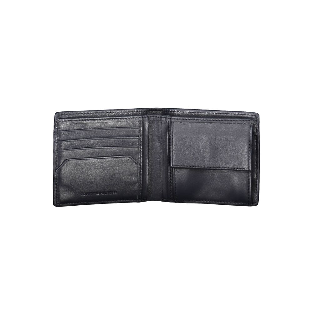Portefeuille homme en cuir bleu Tommy Hilfiger