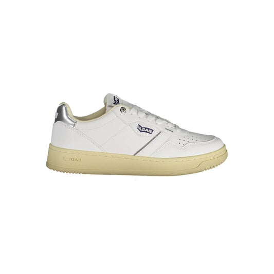 Gas White Artificial Leather Sneaker by Gas
