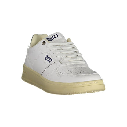 Gas White Artificial Leather Sneaker by Gas