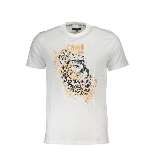 Cavalli Class White Cotton T-Shirt by Cavalli Class