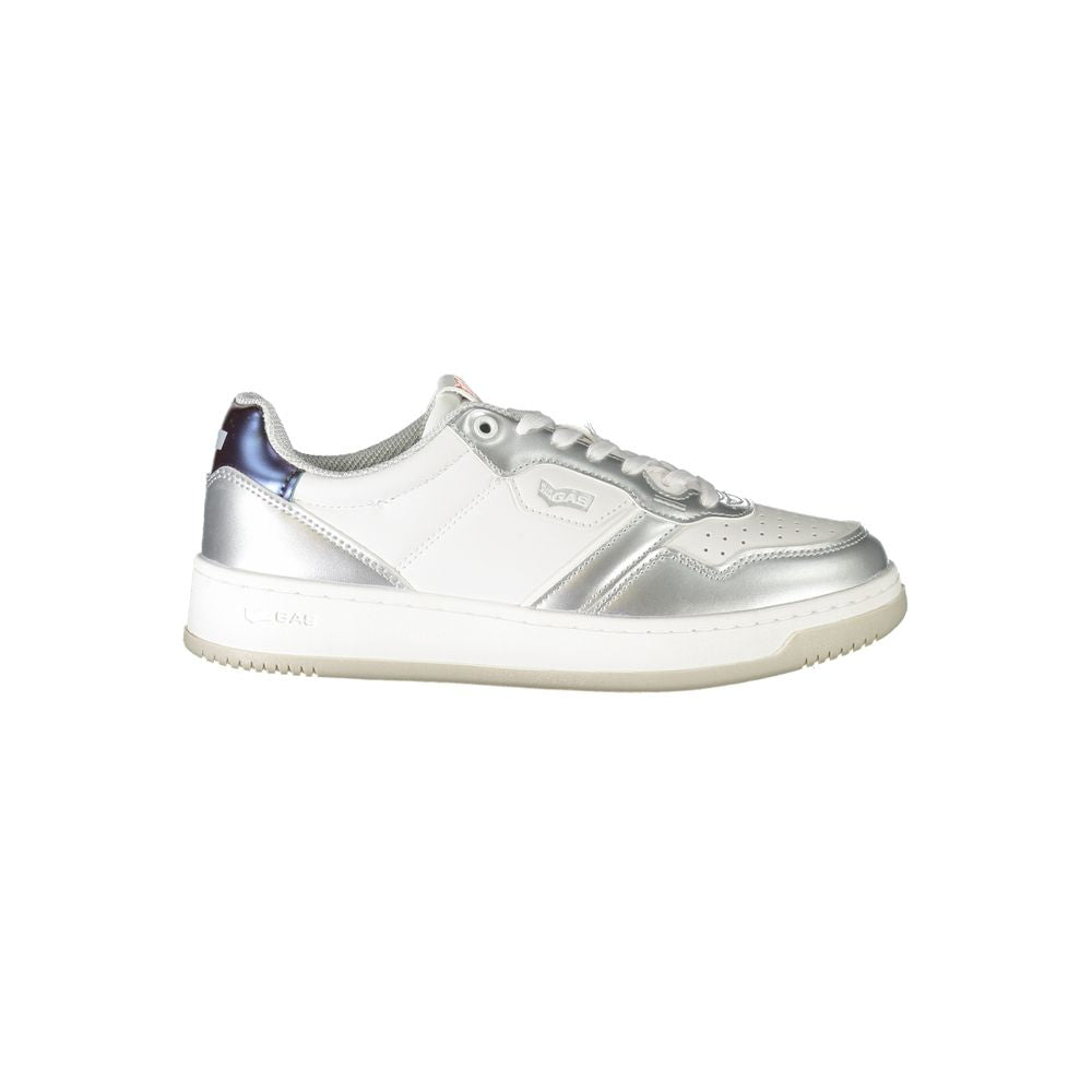 Gas White Polyester Sneaker by Gas