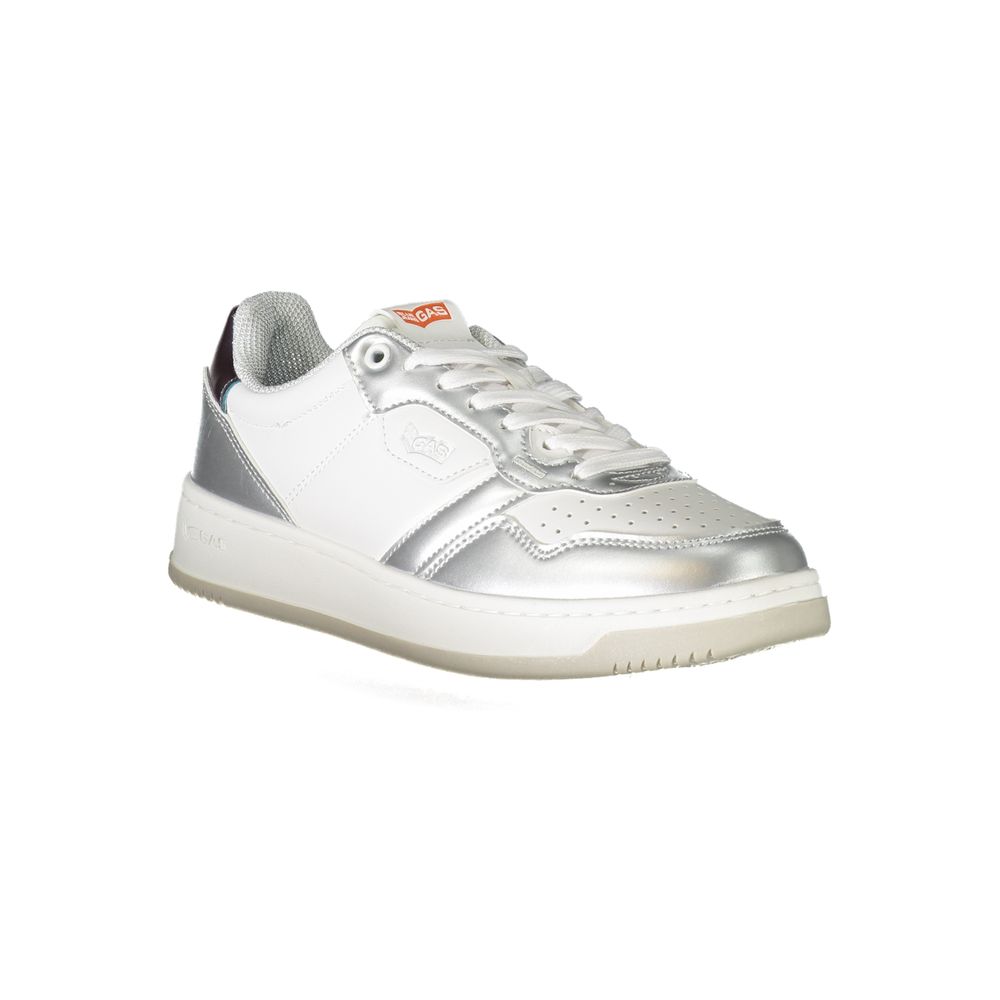 Gas White Polyester Sneaker by Gas