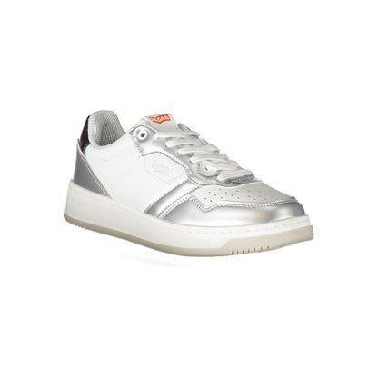 Gas White Polyester Sneaker by Gas