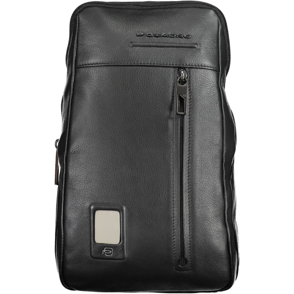 Sac à bandoulière Piquadro en cuir noir pour homme