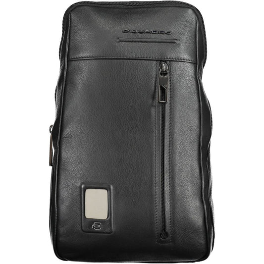 Sac à bandoulière Piquadro en cuir noir pour homme
