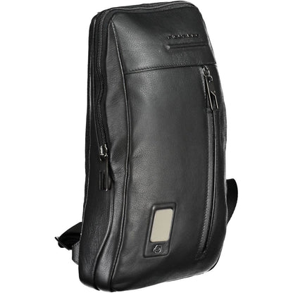 Sac à bandoulière Piquadro en cuir noir pour homme