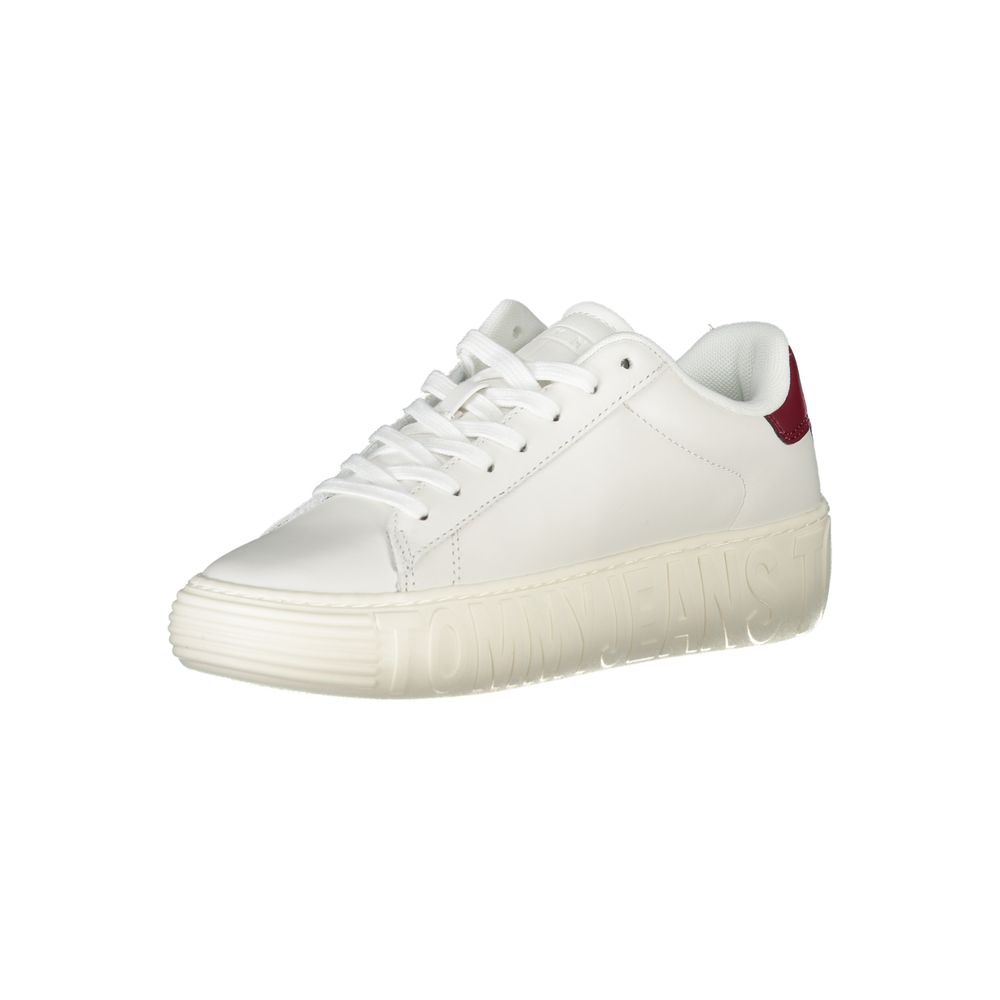 Tommy Hilfiger White Leather Women Sneaker by Tommy Hilfiger