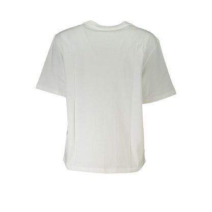Patrizia Pepe Elegant Short Sleeve Crew Neck T-Shirt with Rhinestone Detail by Patrizia Pepe