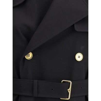 Trench-coat long Burberry Castleford avec col à carreaux