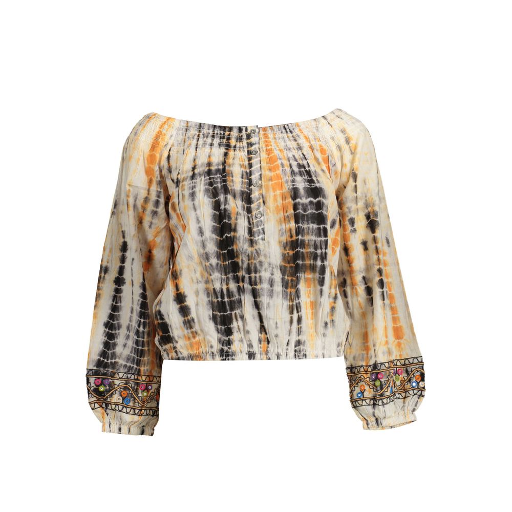 Desigual Beige Cotton Women T-Shirt by Desigual