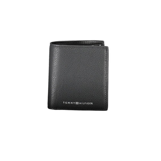 Portefeuille homme en cuir noir Tommy Hilfiger