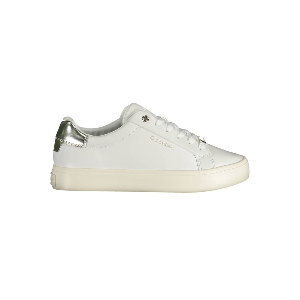 Calvin Klein White Leather Women Sneaker by Calvin Klein