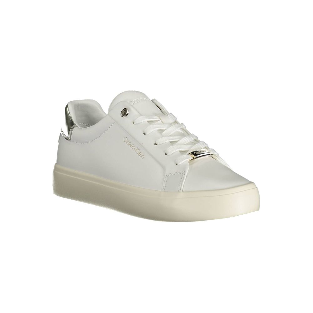 Calvin Klein White Leather Women Sneaker by Calvin Klein