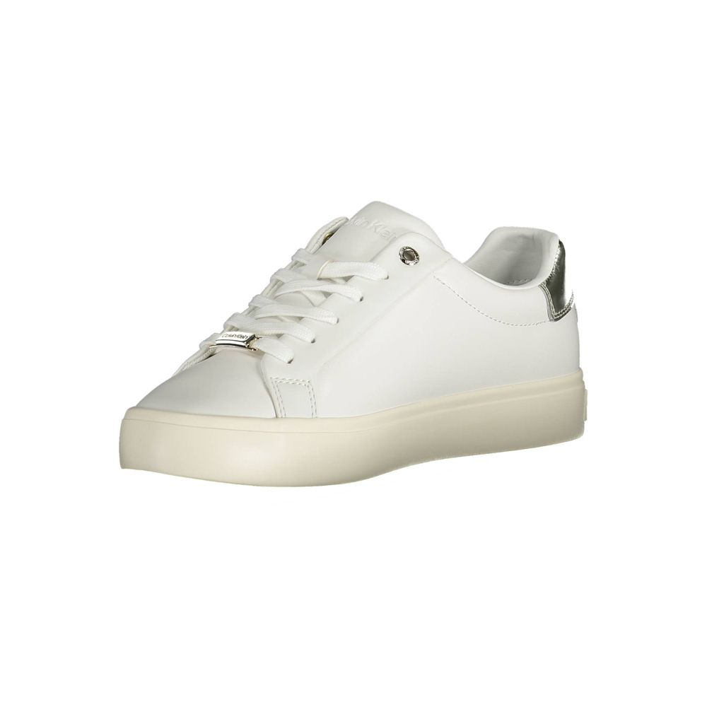 Calvin Klein White Leather Women Sneaker by Calvin Klein