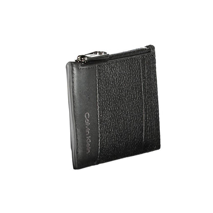 Portefeuille homme en cuir noir Calvin Klein