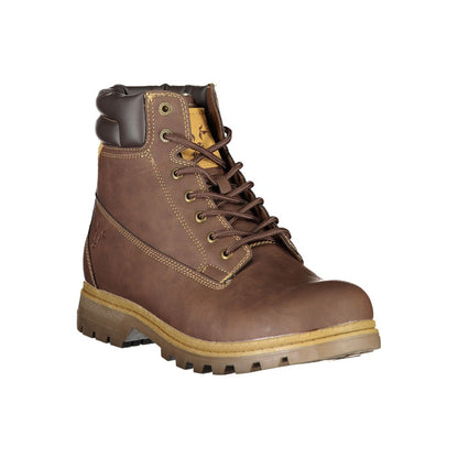 Carrera Elegant Brown Lace-Up Boots with Contrast Detail by Carrera