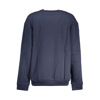 Cavalli Class Elegant Blue Fleece Crew Neck Sweatshirt by Cavalli Class