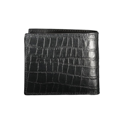 Portefeuille en cuir noir Tommy Hilfiger
