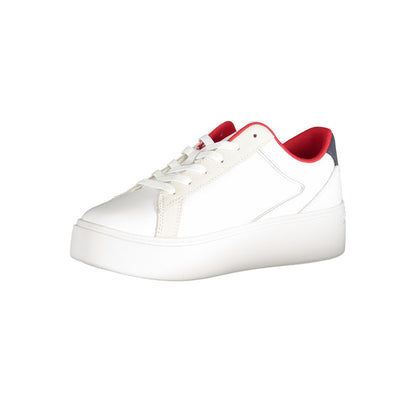Tommy Hilfiger White Polyester Sneaker by Tommy Hilfiger