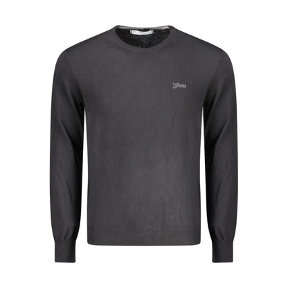 Guess Jeans Black Cotton Men Sweater by Guess Jeans