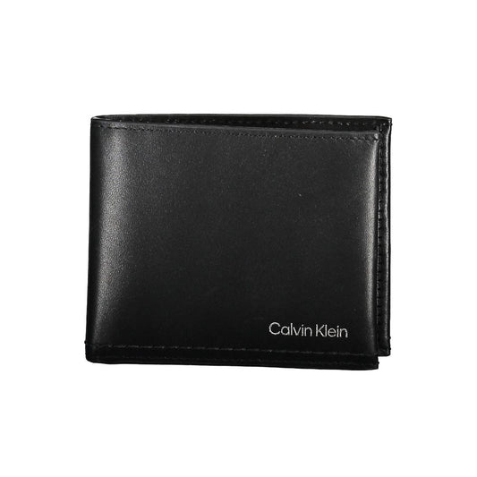 Portefeuille homme en cuir noir Calvin Klein
