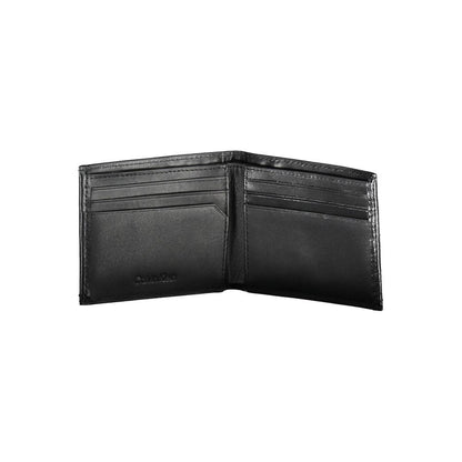 Portefeuille homme en cuir noir Calvin Klein