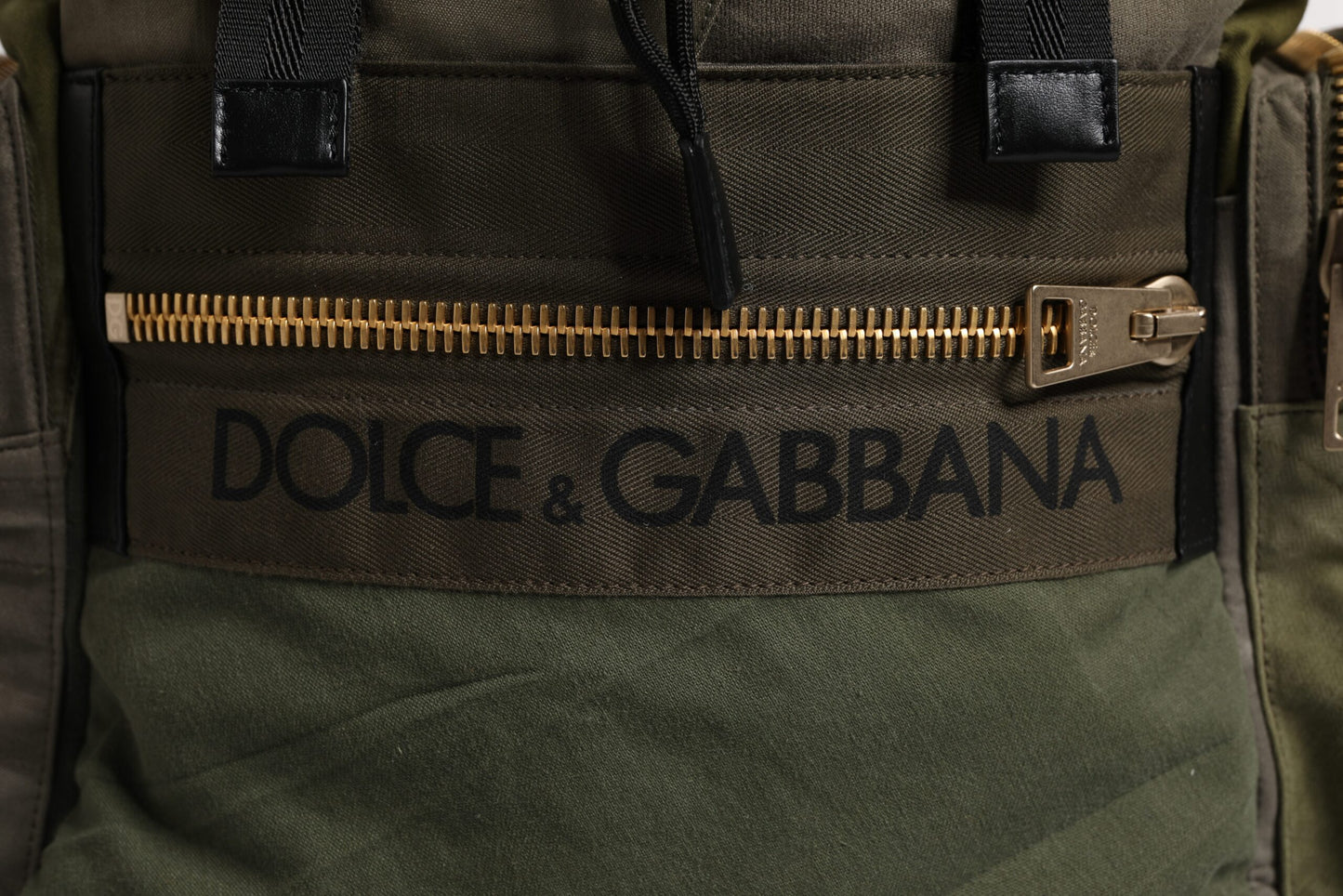 Sac à dos de voyage militaire patchwork vert Dolce &amp; Gabbana