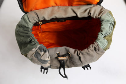 Sac à dos de voyage militaire patchwork vert Dolce &amp; Gabbana