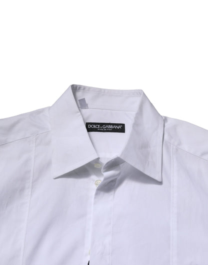 Dolce & Gabbana White Cotton Short Sleeves Men Formal Shirt by Dolce & Gabbana