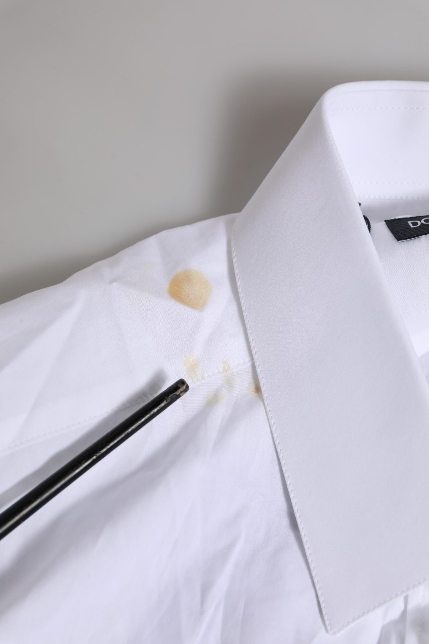 Dolce & Gabbana White Cotton MARTINI Long Sleeve Formal Shirt by Dolce & Gabbana