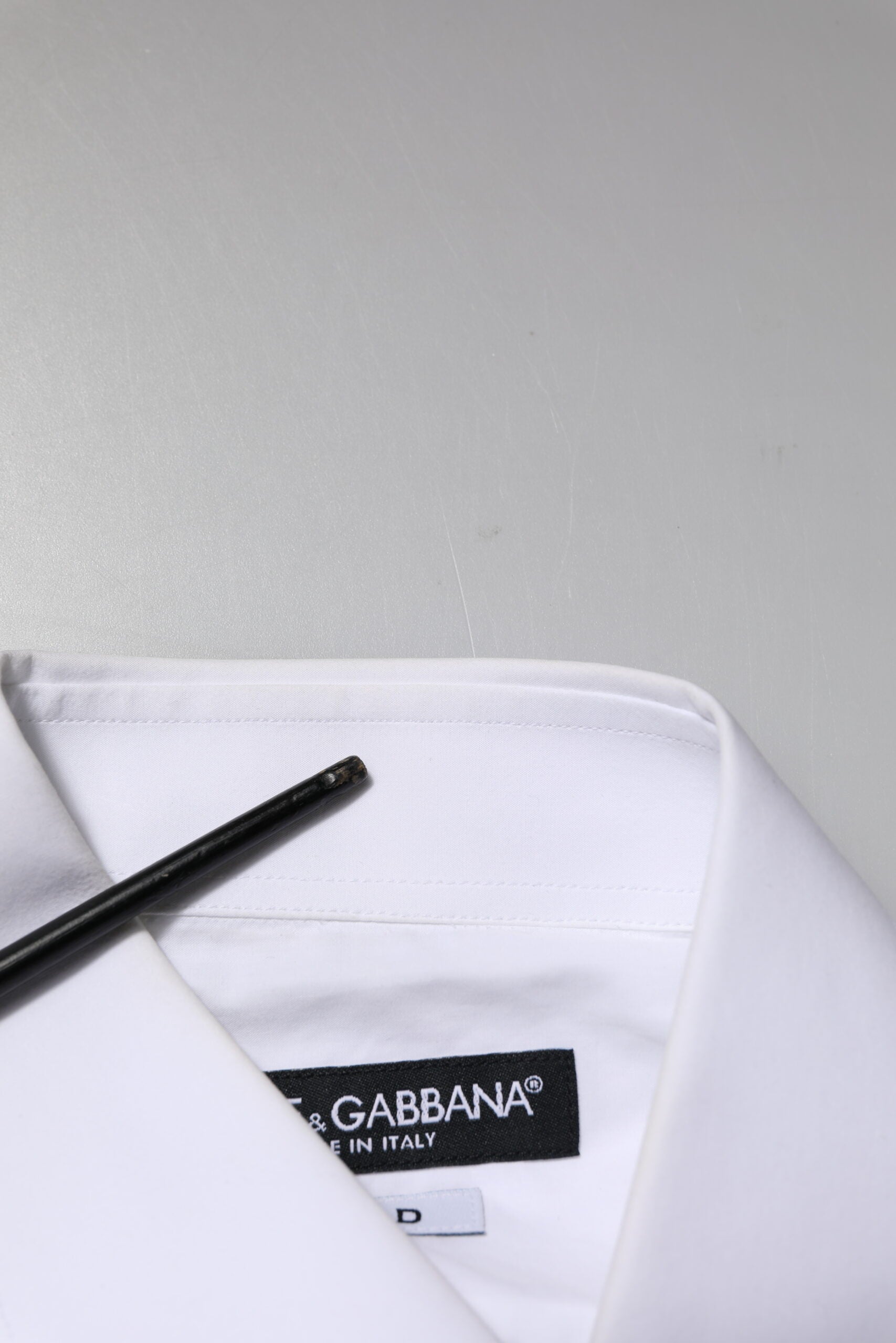 Dolce & Gabbana White Cotton GOLD Long Sleeves Formal Shirt by Dolce & Gabbana