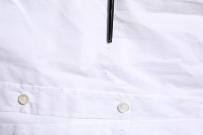 Dolce & Gabbana White Cotton GOLD Long Sleeves Formal Shirt by Dolce & Gabbana