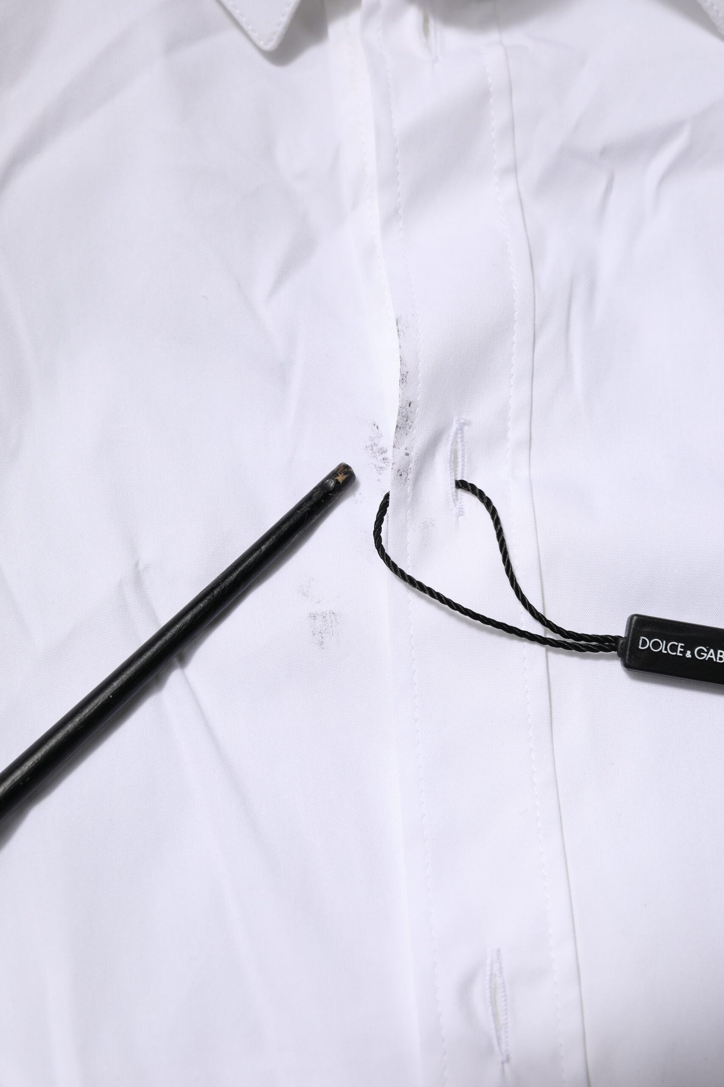 Dolce & Gabbana White Cotton GOLD Long Sleeves Formal Shirt by Dolce & Gabbana