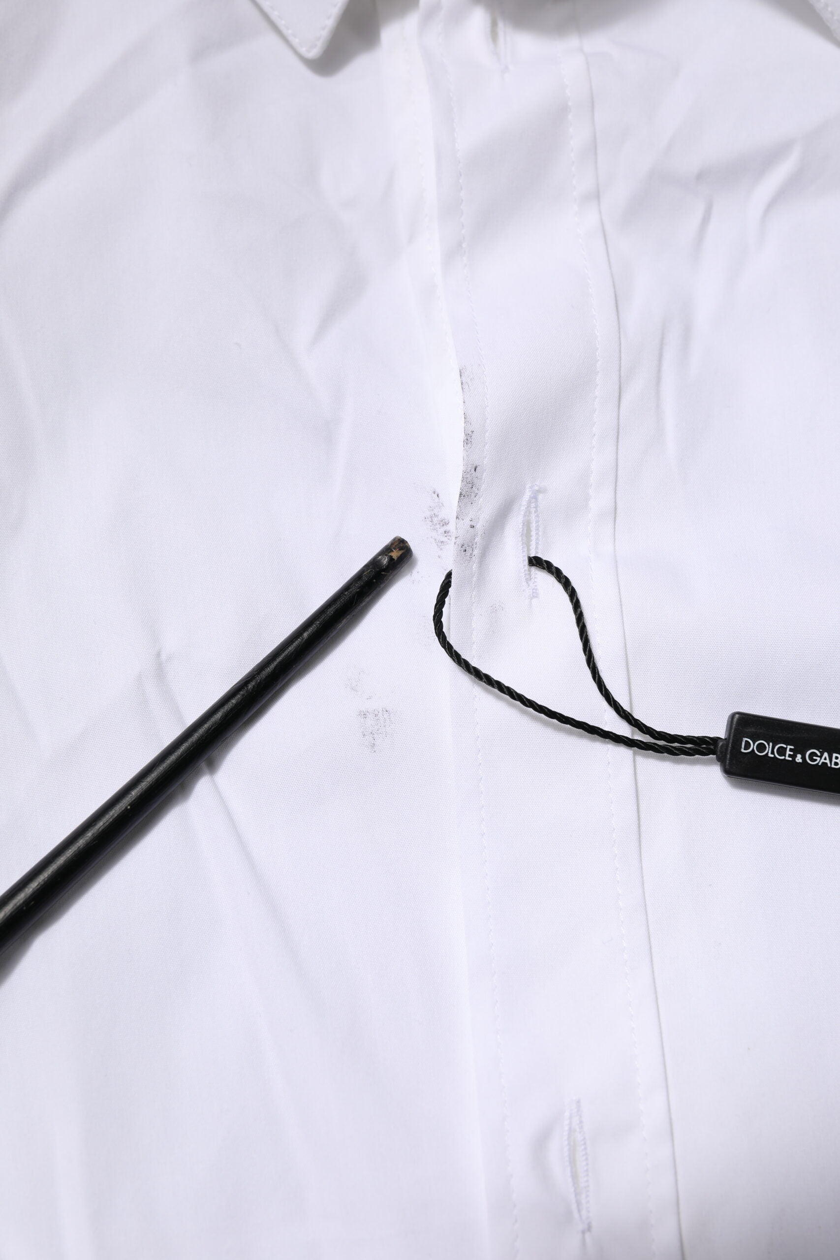 Dolce & Gabbana White Cotton GOLD Long Sleeves Formal Shirt by Dolce & Gabbana