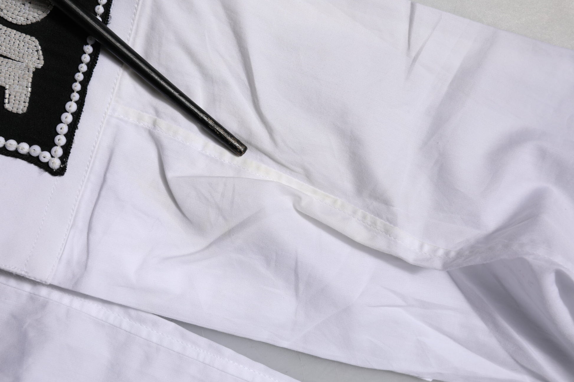 Dolce & Gabbana White Cotton GOLD Long Sleeves Formal Shirt by Dolce & Gabbana