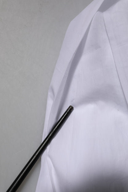 Dolce & Gabbana White Cotton GOLD Long Sleeves Formal Shirt by Dolce & Gabbana