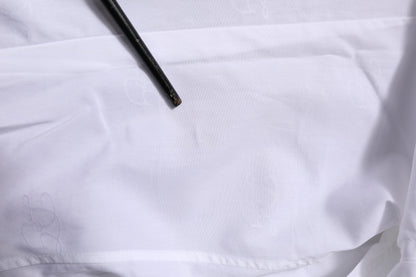 Dolce & Gabbana White Cotton GOLD Long Sleeves Formal Shirt by Dolce & Gabbana