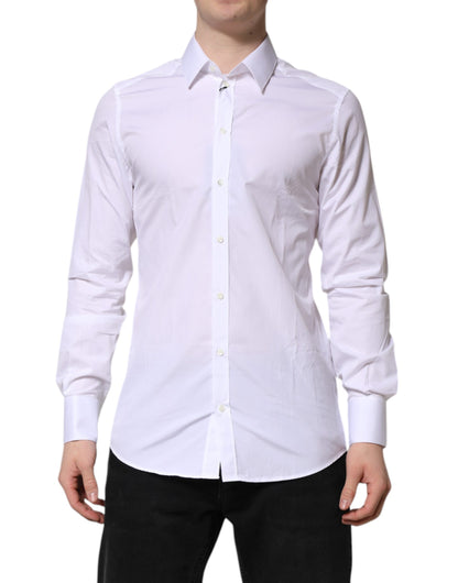 Dolce & Gabbana White GOLD Long Sleeves Dress Formal Shirt by Dolce & Gabbana